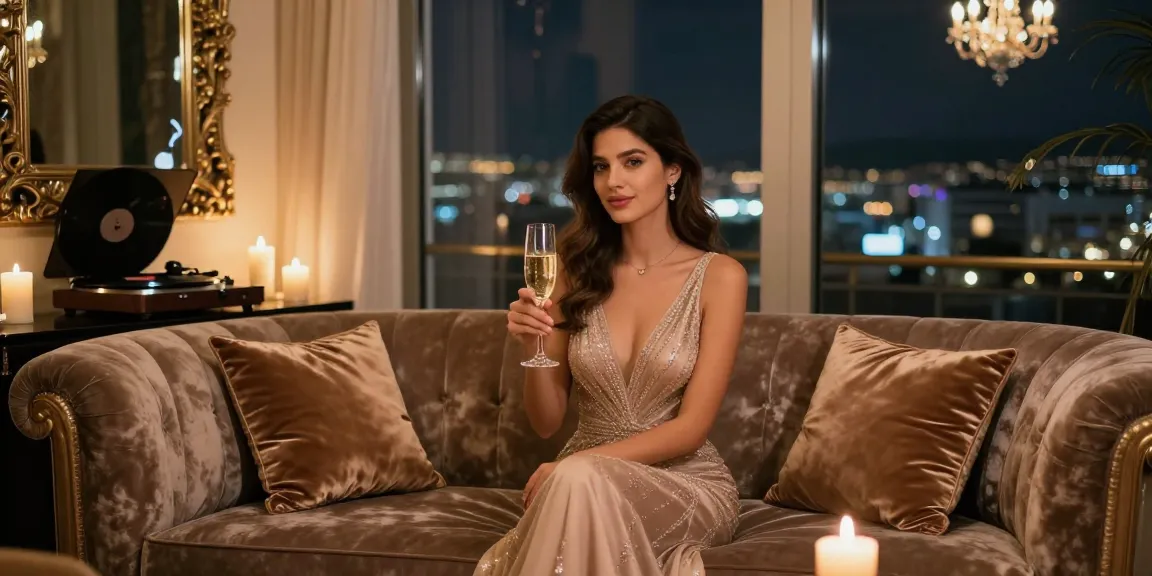 Antalya Escort services in an elegant setting with luxurious ambiance and warm lighting